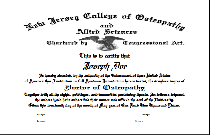 NJCO Diploma